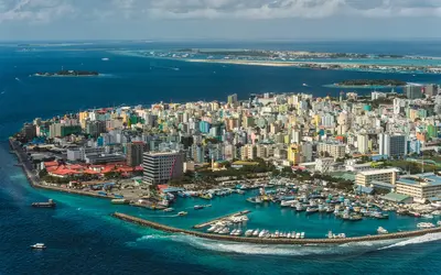 Aerial view of Male, Maldives