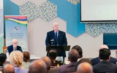 Minister Rajesh Anand Bhagwan atSIDS Forum Mauritius