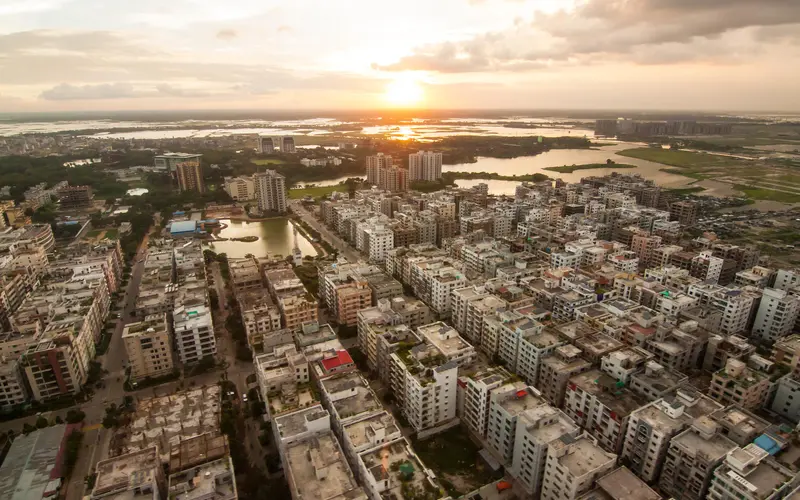 Dhaka, Bangladesh at sunset