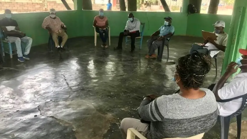 A socially-distanced consultation for the communities of Jura & Tabara river basins. 
