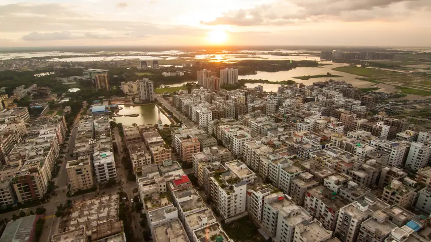 Dhaka, Bangladesh at sunset