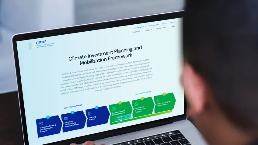 Person using the CIPMF online tool