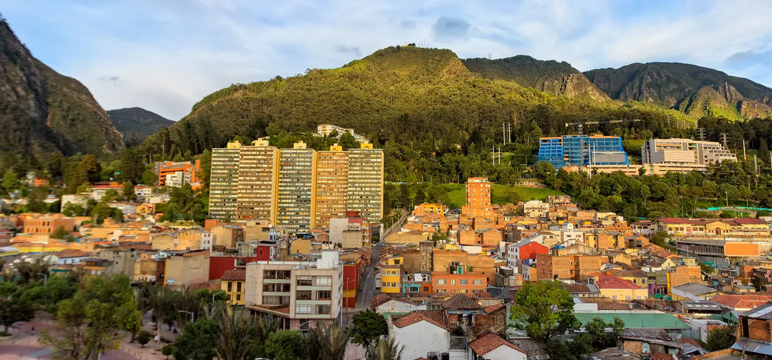 Ariel view of tropical city