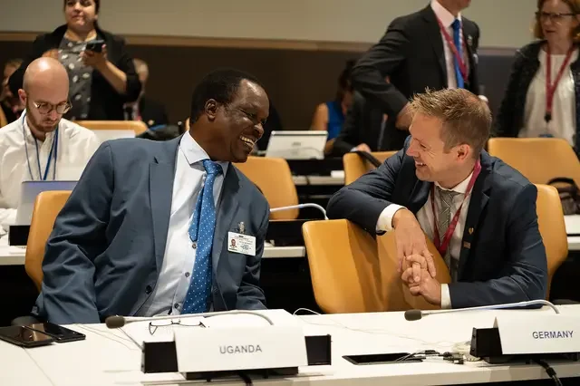 Participants in discussion during the Climate Action Enhancement Package (CAEP) launch in New York City, 2019